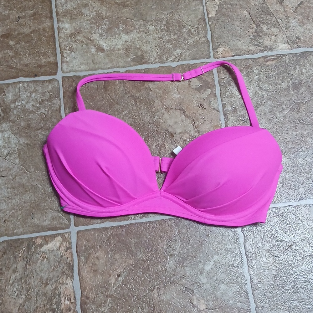 Victoria's Secret Hot Pink Bathing Bikini Top Size 32D